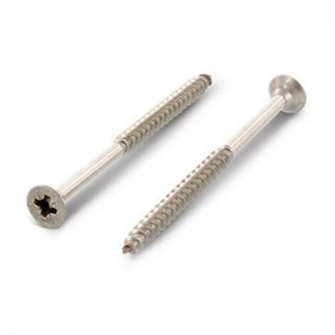 VBA Vis bois agglo Tête fraisée Pozi N°2 4.5X70 Filetage partiel Inox A4-30 pièces (1/2)