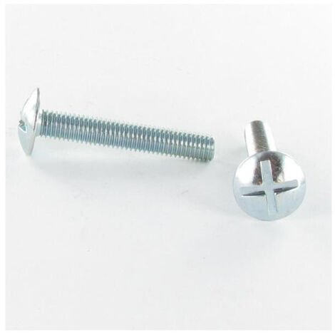Vis Poelier Fendue En Croix M6X35 Filetage total Inox A2-10 pièces