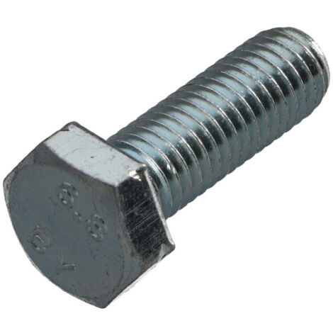 Vis métaux Tête hexagonale TH M14X35 Classe 6.8 Acier zingué-1 pièce (1/2)
