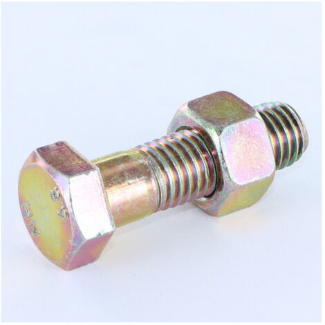 Boulon (vendu avec Ecrou) Tête hexagonale TH M8X45 Bichromaté-1 piece