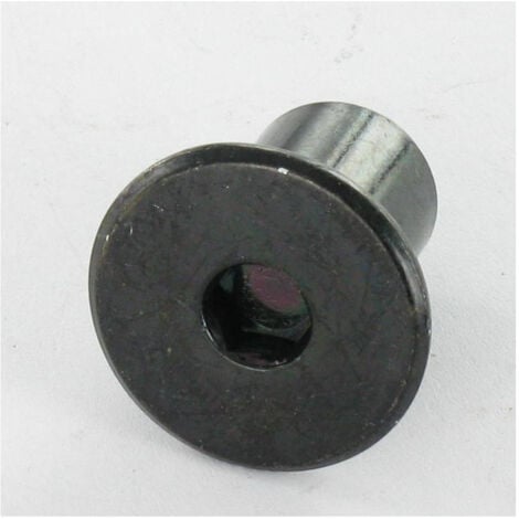 Combifix écrou relieur Tête plate Diamètre de tête: 15 Diamètre du corps 9 Longueur sous tête 25 M6 Clé de 5 HC5 Acier z  Conditionnement: 1 pièce