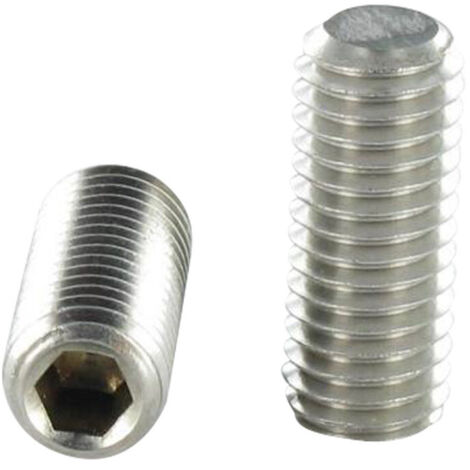 Vis métaux Inox A2 Sans tête six pans creux (sthc) Clé de 4 HC4 M8X35 Bout plat-1 pièce (1/3)