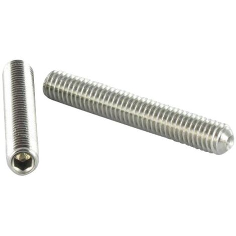 Vis métaux Inox A2 Sans tête six pans creux (sthc) Clé de 4 HC4 M8X20 Bout cuvette-1 pièce (1/4)