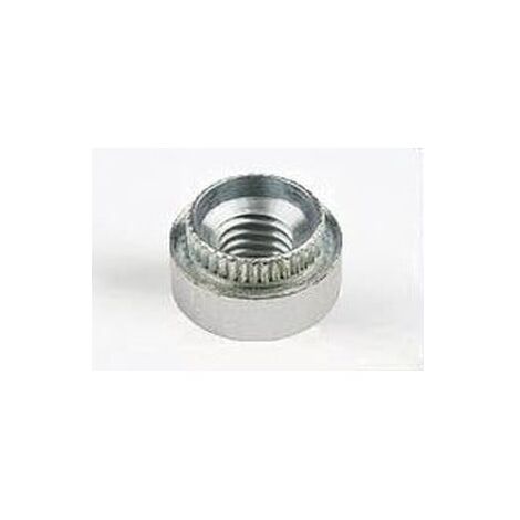 Écrou à riveter Cylindrique M4 Épaisseur tole 0.9A1 Acier zingué blanc-200 pièces (1/2)