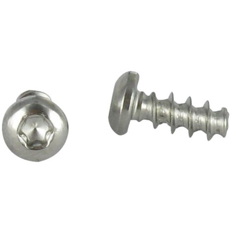Vis PVC Tête cylindrique large TCL 5X12 TORX T20 Inox A2 Diamètre de tête: 9.5-1 piece