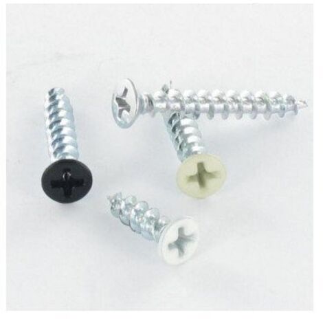 Vis PVC Inox A2 Tête fraisée bombée TFB Phillips 4.2X25 Laqué noir RAL9005 noir foncé-1 pièce