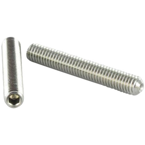 Vis métaux Inox A2 Sans tête six pans creux (sthc) Clé de 4 HC4 M8X16 Bout cuvette-1 pièce (1/4)