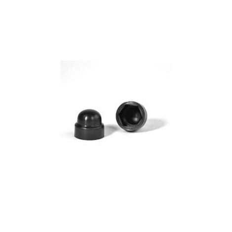 Cache-écrou de roue en plastique noir (tête hexagonale 19mm)