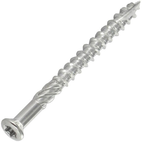 Vis terrasse TEKOR Tête fraisée bombée TFB TORX T20 4.5X50 Pointe antifendage type 17 Inox A4-30 pièces