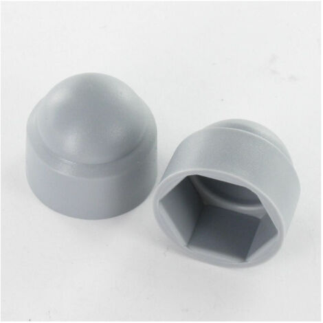 Cache Ecrou ou cache tête vis Tête hexagonale TH M12 Polyéthylène Sur plat 18 RAL7040
