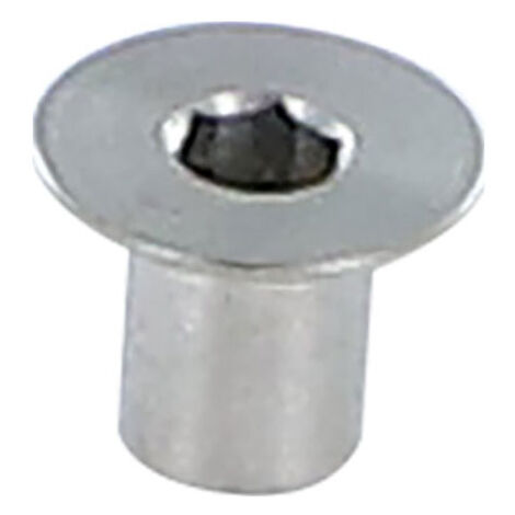 Ecrou Relieur Tête plate TP Hexagonal creux 9X6.75 M3 Inox-10 pièces