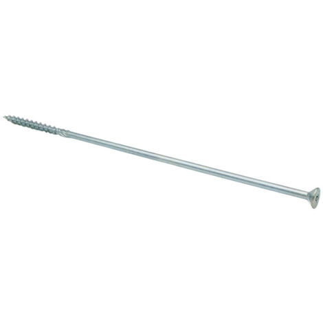 Vis charpente TEKOR Tête fraisée Cranté TORX T40 10X400 Filetée sur 80 Pointe antifendage type 17 Acier zingué (1/5)