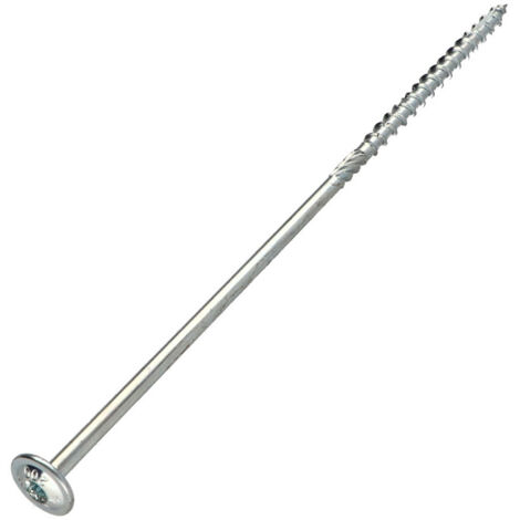 Vis bois TEKOR Tête disque TORX T40 Pointe antifendage type 17 10X260 Filetage partiel Acier zingué (1/5)