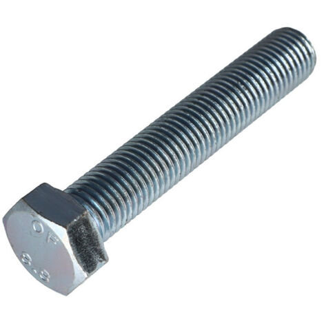 Vis métaux Tête hexagonale TH M16X100 Classe 8.8 Acier zingué-1 piece