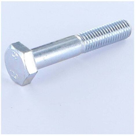 Corps de boulon filetage partiel Tête hexagonale TH M8X80 Classe 10.9 Acier zingué blanc-100 pièces