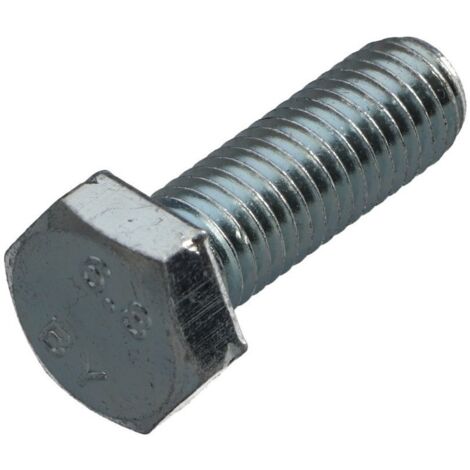 Vis métaux Tête hexagonale TH M10X40 Classe 6.8 Acier zingué-1 pièce (1/2)