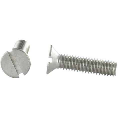 Vis métaux Inox A2 Tête fraisée TF Fendue M6X40-10 pièces (1/4)