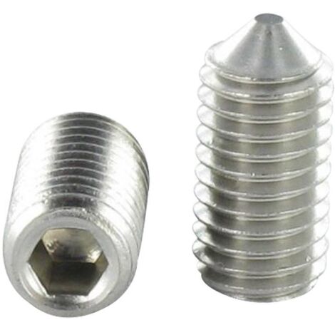 Vis métaux Inox A2 Sans tête six pans creux (sthc) Clé de 4 HC4 M8X50 Bout pointeau-1 pièce (1/3)