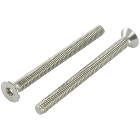 Vis métaux Inox A2 FHC tête fraisée empreinte hexagonale creuse Clé de 5 HC5 M8X120 Filetage total-30 pièces