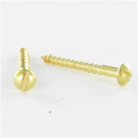 Vis bois Laiton Tête ronde TR Fendue 4X40-200 pièces