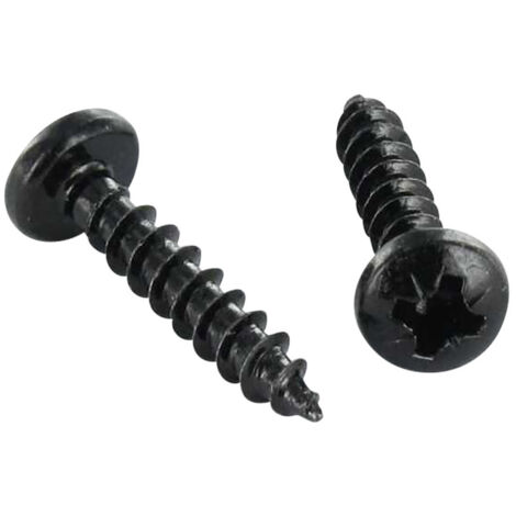 VBA Vis bois agglo Tête ronde TR Pozi N°1 3X20 Acier zingué noir