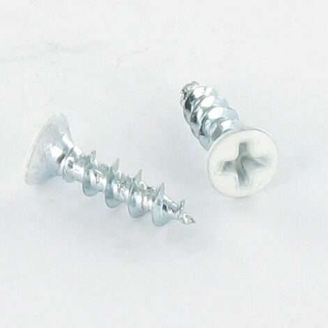 Vis pvc Tête fraisée bombée TFB Phillips 4.3X20 Autoperceuse Acier zingué RAL9016 blanc signalisation-1 pièce