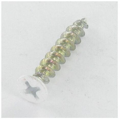 Vis PVC Tête fraisée bombée TFB Phillips 4.3X25 Acier zingué RAL9003-1 pièce