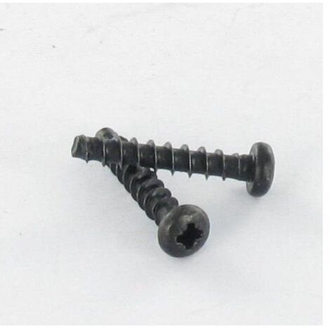 Vis PVC TRILOBE Tête cylindrique bombée TCB Pozi 3X16 FILET45 Acier zingué noir-1 pièce (1/3)