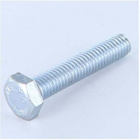 Vis métaux Tête hexagonale TH M10X25 Classe 8.8 Acier zingué-10 pièces (1/2)