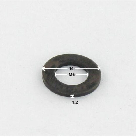 Rondelle Plate M6X14X1.2 M Acier zingué noir-500 pièces