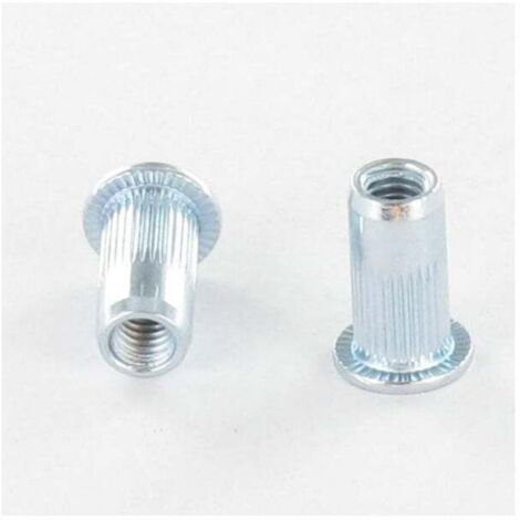 Ecrou à sertir Tête plate TP M6X14.5 ACPC30 Acier zingué-250 pièces (1/2)