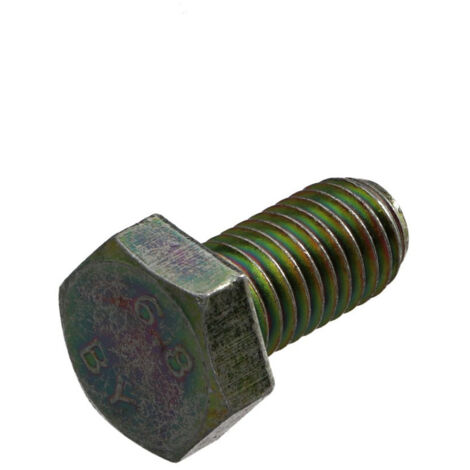 Vis métaux Tête hexagonale TH M10X25 Classe 6.8 Bichromaté-10 pièces