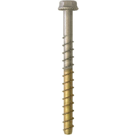 Vis Béton Bimétal Inox A4 Acier brut Tête hexagonale TH 10X120-5 pièces (1/2)