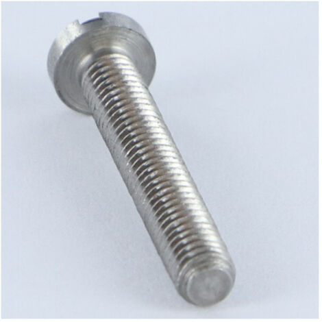 Vis métaux tête cylindrique bombée large Fendue M2X3 Acier brut microvis-10 pièces (1/3)
