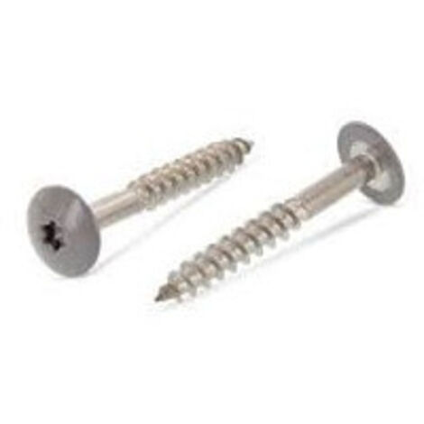 Vis de facade TORX T20 4.8X38 Diamètre de tête: 12.3 Inox A2 RAL7037-10 pièces