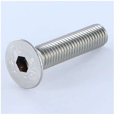 Vis métaux Inox A2 FHC tête fraisée empreinte hexagonale creuse Clé de 6 HC6 M10X25 Filetage total-30 pièces