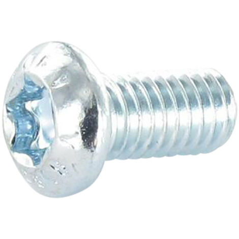Vis métaux Tête bombée TORX T20 M4X70 Filetée sur 70 Classe 8.8 Acier zingué-100 pièces