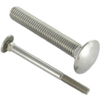 TRCC JAPY tête ronde collet carré Inox A2 M8X120 Filetage partiel-200 pièces