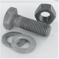 Boulon (vendu avec Ecrou) HR haute résistance M24X100 2 Rondelle Classe 10.9 Forte tenue à la corrosion Acier