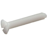 Vis métaux Tête fraisée Fendue M3X16 Polyamide 6.6 nylon naturel microvis