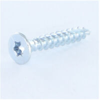 Vis bois TEKOR Tête fraisée Cranté 3.5X30 TORX T15 Acier zingué Filetage total Pointe antifendage type 17