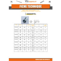 Ecrou à sertir M8X19 ALPC 55 Aluminium Epaisseur de serrage 3.1-5.5  Conditionnement: 1 pièce