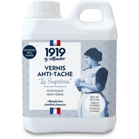 Vernis bois & peinture intérieur - 1L Mat Incolore - Sans odeur - Anti-taches Le Suprême 1919 BY MAULER