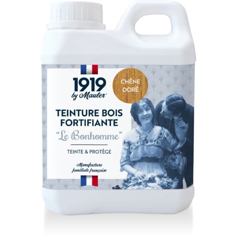 Teinture meuble et parquet bois - 1L Chêne Doré - Qualité air A+ - Teinture Le Bonhomme 1919 by Mauler