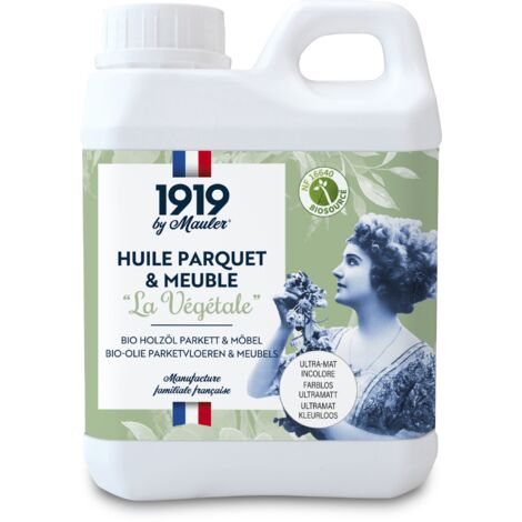 Huile parquet, meuble & plan de travail - 0,5L Ultra Mat Incolore - PV contact alimentaire - La Végétale 1919 by Mauler