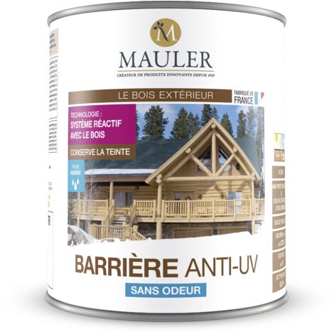Protection anti UV pour extérieur sans odeur - 1L Incolore - Norme NF EN 927-6 - Barrière anti UV Mauler