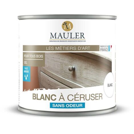 Patine céruse pour meubles et planchers en bois – 1L blanc – Protection UV et hydrophobe – Application facile sur bois résineux et exotiques – 1919 By Mauler