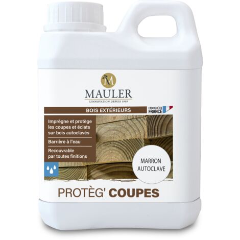 Protection coupes bois autoclavés - 1L Marron Autoclave - Phase Aqueuse - Protèg'Coupes Mauler