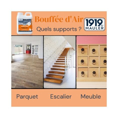 Peinture de rénovation pour escaliers bois et parquets usés Mauler Sublim' bois 2,5L