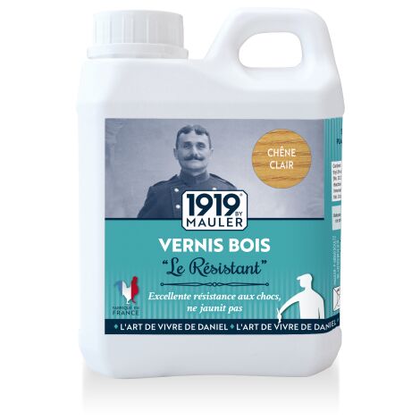 Vernis bois "Le Résistant" 1919 BY MAULER 1L chêne clair
